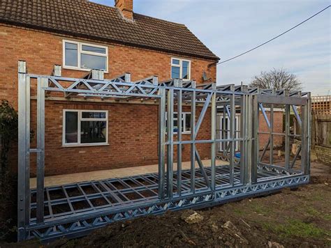 steel box frame extension|single storey steel frame extension.